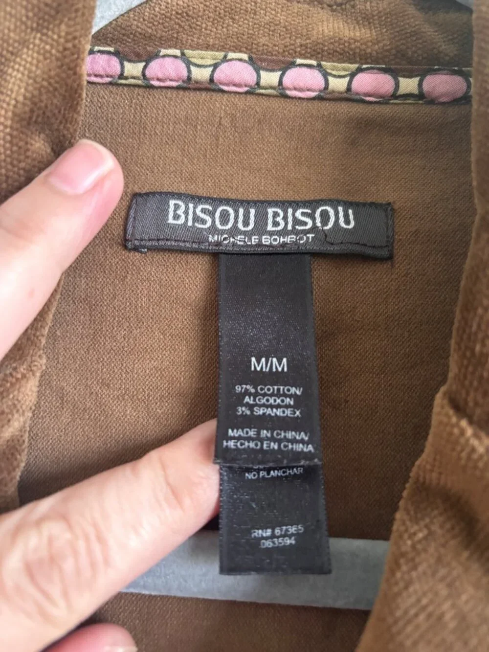 Vintage Y2K Bisou Bisou Fine Wale Corduroy Raw Hem Long Trench Jacket Brown - Picture 3 of 12